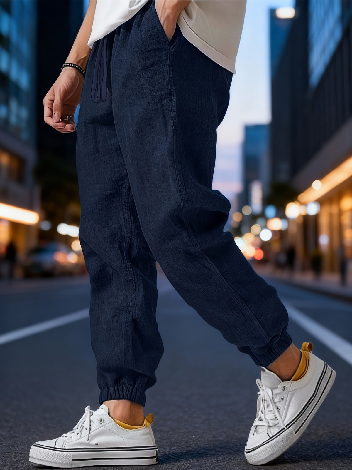 VALENTINI™ | Pantaloni dalla vestibilità ampia in tessuto intrecciato
