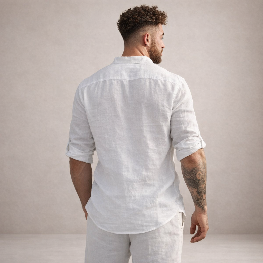 VALENTINI™ | Camicia con colletto alto