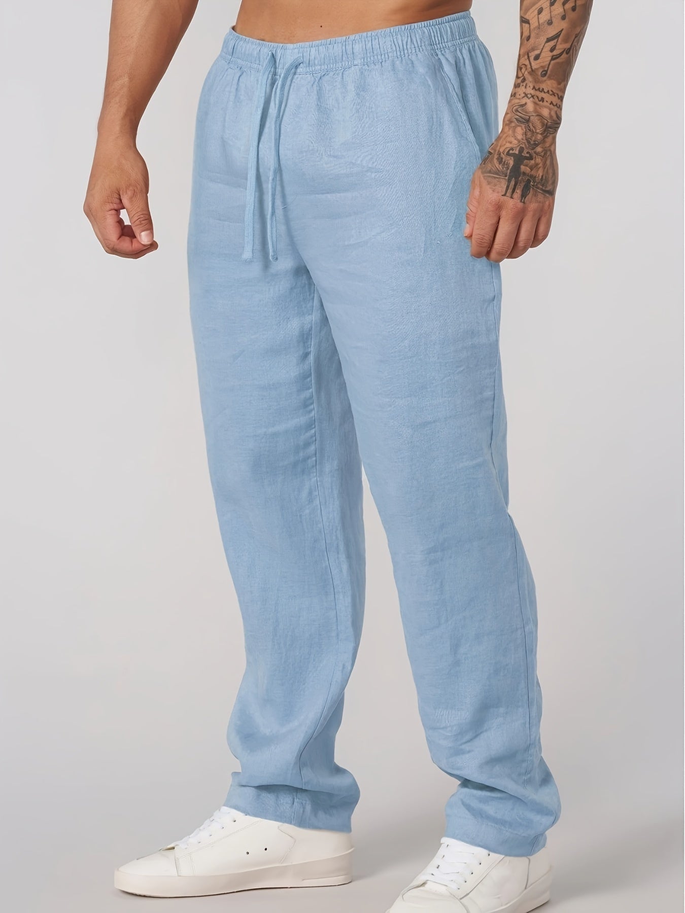 VALENTINI™ | Pantaloni da uomo in lino a gamba dritta