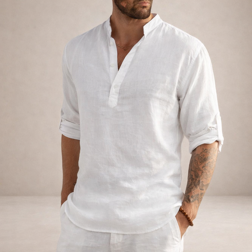 VALENTINI™ | Camicia con colletto alto