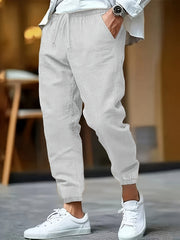 VALENTINI™ | Pantaloni da uomo in lino a vita alta