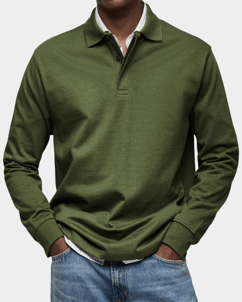 VALENTINI™ | Polo in cotone a maniche lunghe