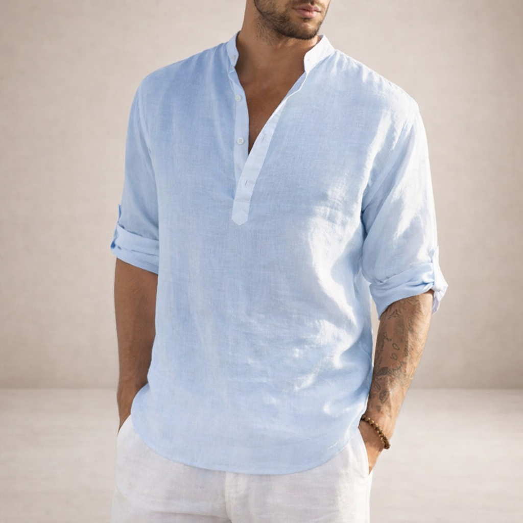 VALENTINI™ | Camicia con colletto alto