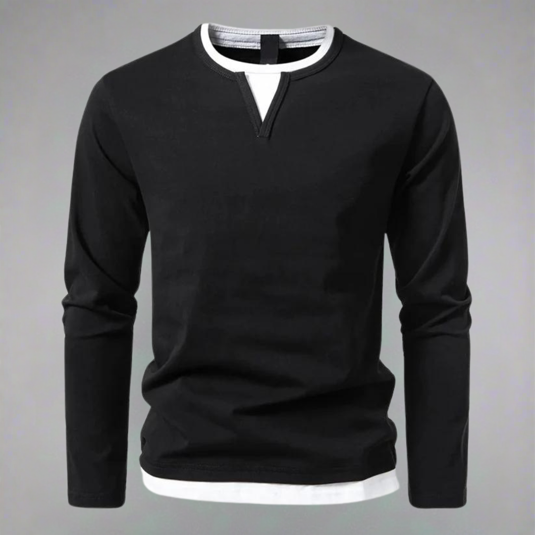 VALENTINI™ | Maglia a maniche lunghe con scollo a V