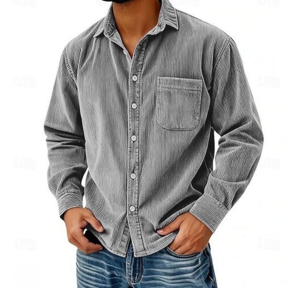 VALENTINI™ | Camicia lunga in velluto a coste