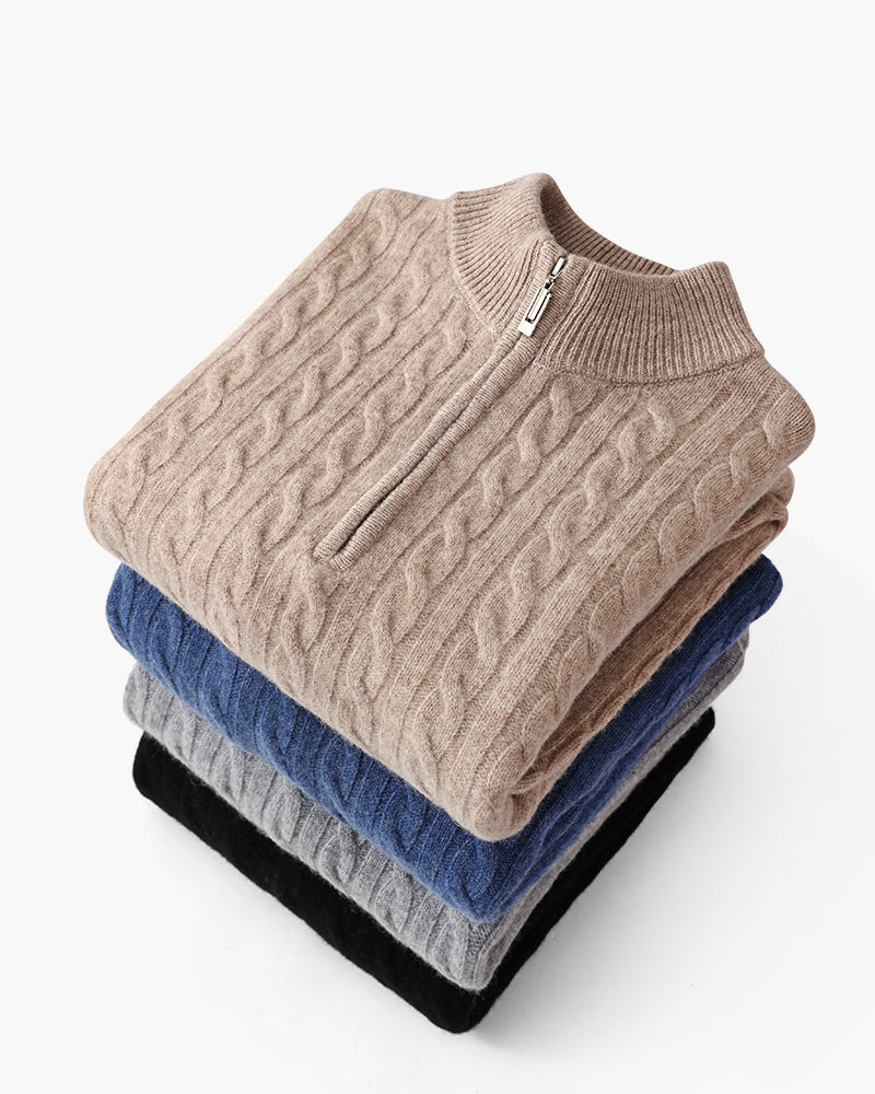 VALENTINI™ | CARDIGAN CON ZIP A METÀ