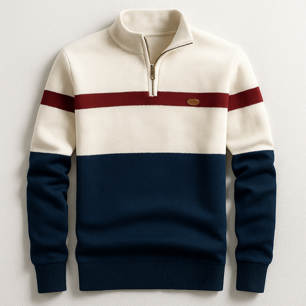 VALENTINI™ | Maglia a maniche lunghe con collo a zip