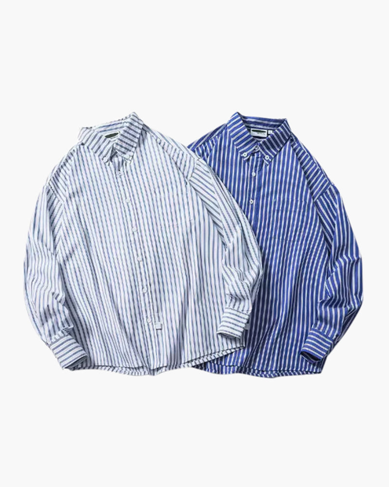VALENTINI™ | CAMICIA OVERSIZE A RIGHE