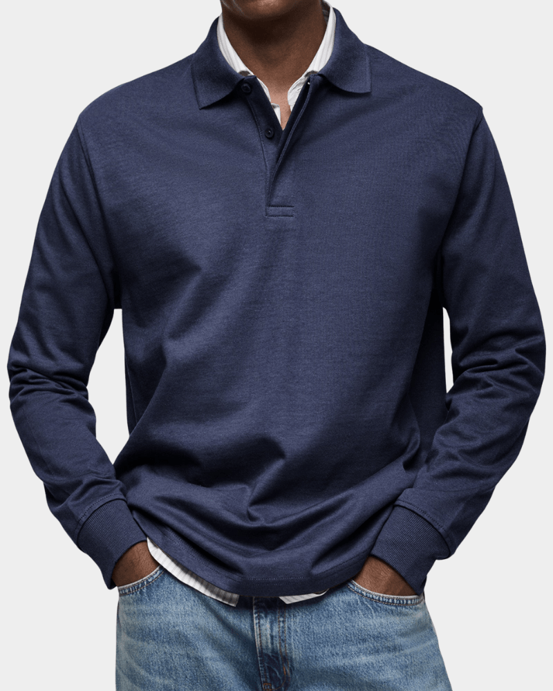 VALENTINI™ | Polo in cotone a maniche lunghe