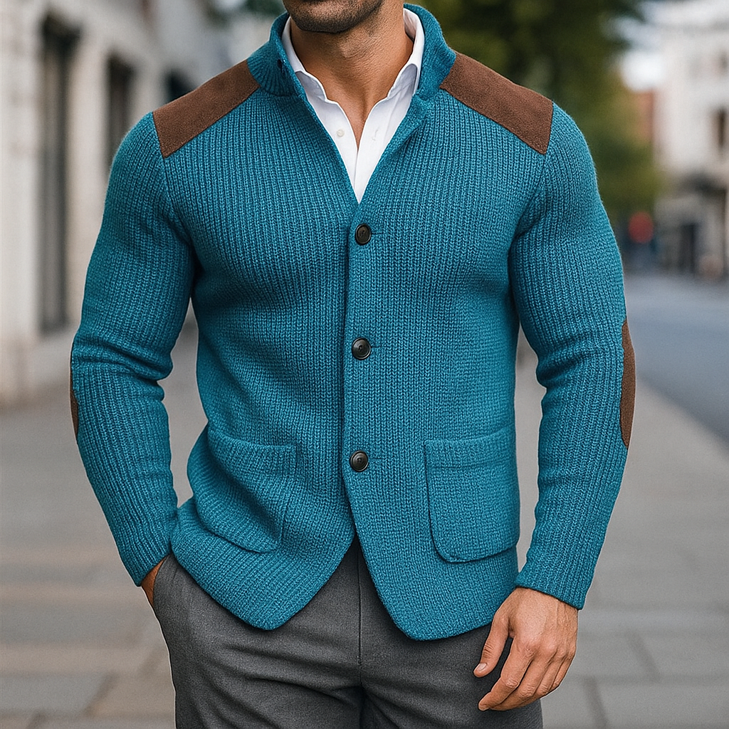 VALENTINI™ | Giacca da uomo in maglia testurizzata