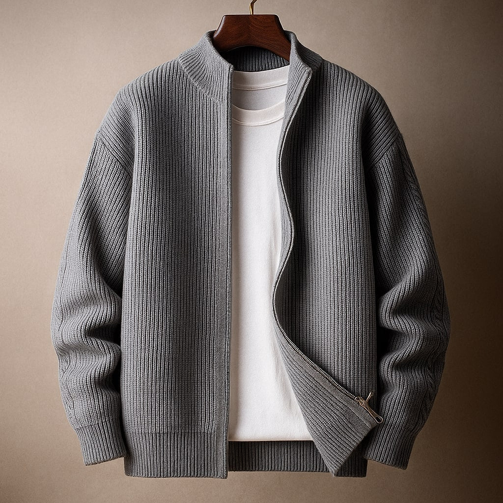 VALENTINI™ | Maglione a coste con collo con zip