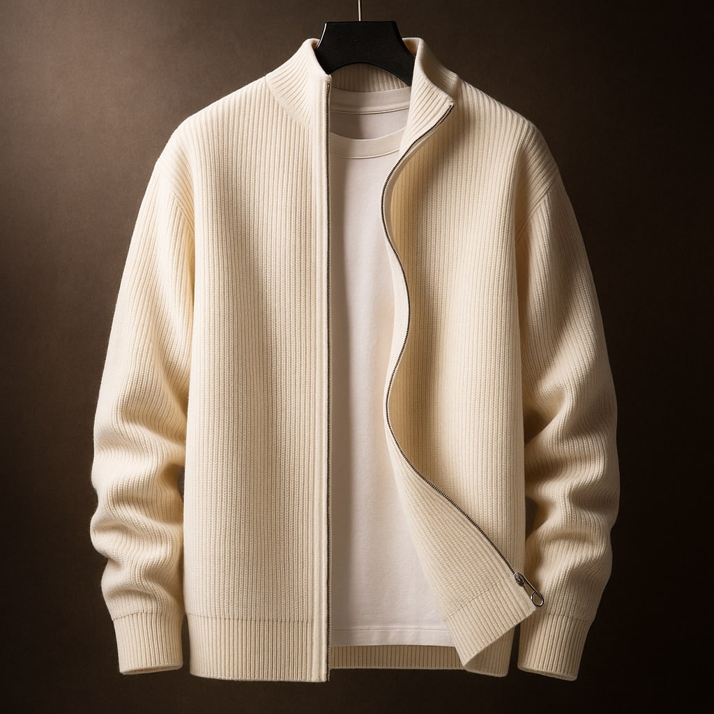 VALENTINI™ | Maglione a coste con collo con zip