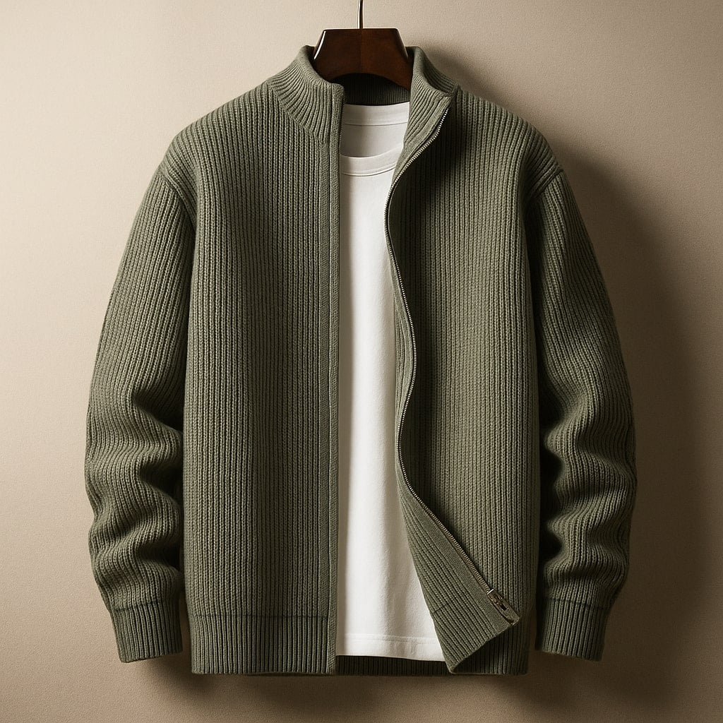 VALENTINI™ | Maglione a coste con collo con zip