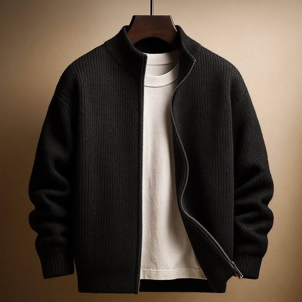 VALENTINI™ | Maglione a coste con collo con zip