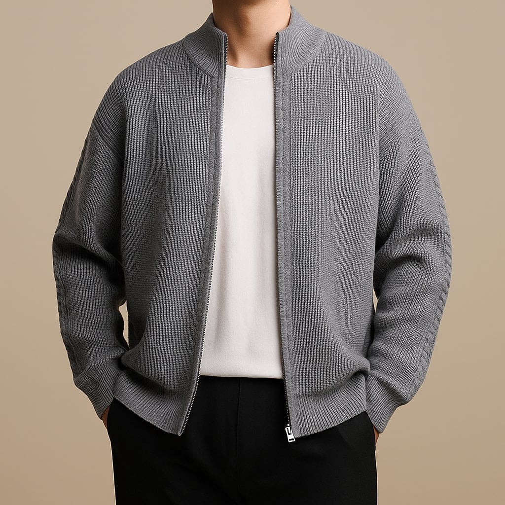 VALENTINI™ | Maglione a coste con collo con zip