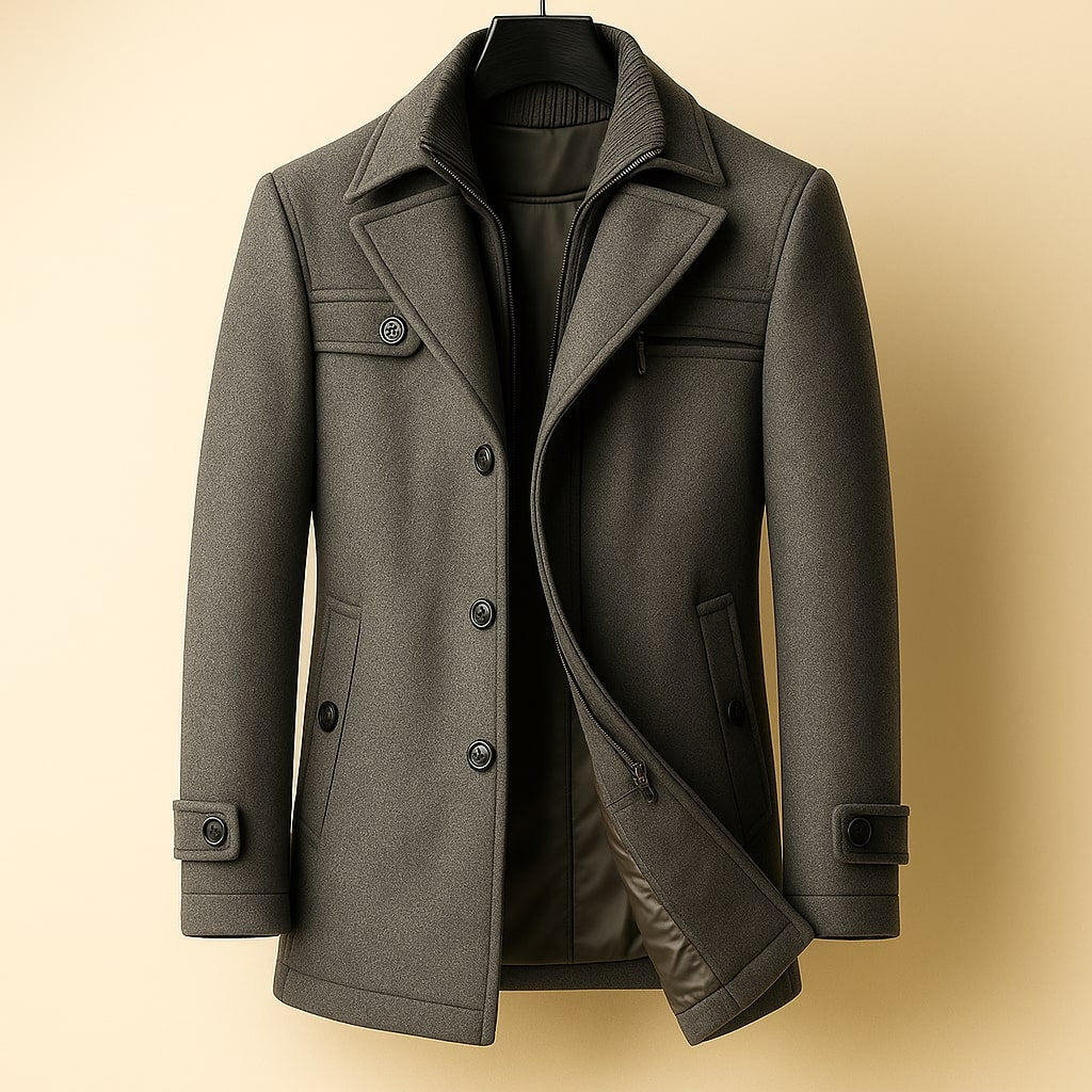 VALENTINI™ | Cappotto di lana a strati