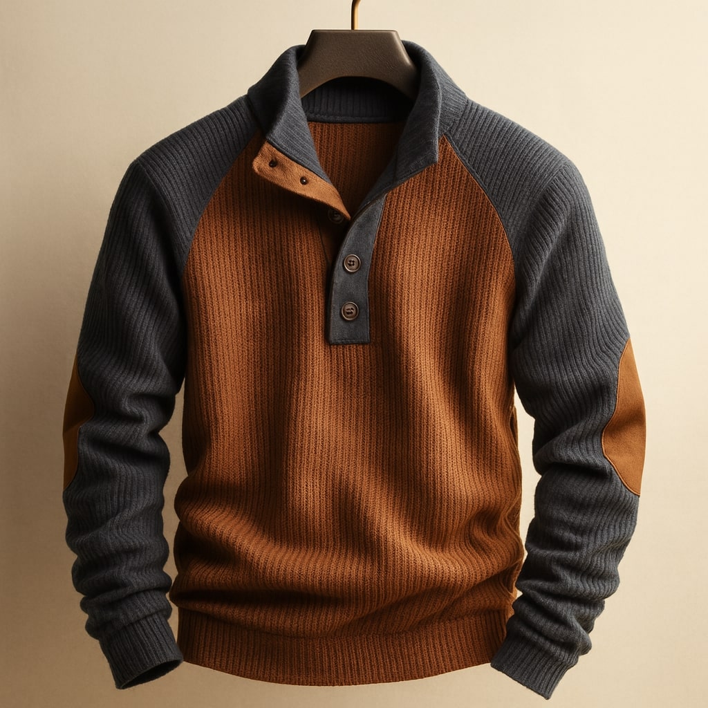 VALENTINI™ | Maglione Henley a trecce