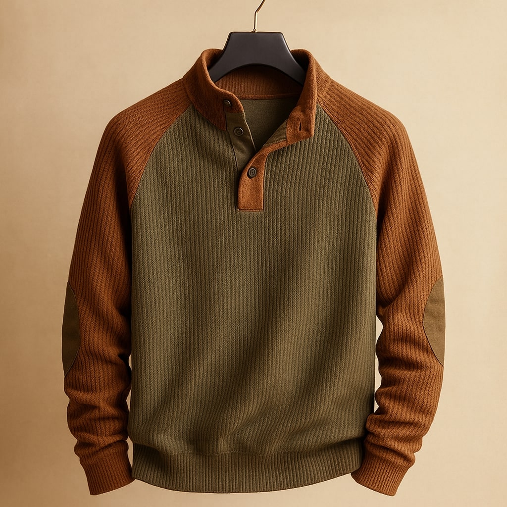 VALENTINI™ | Maglione Henley a trecce