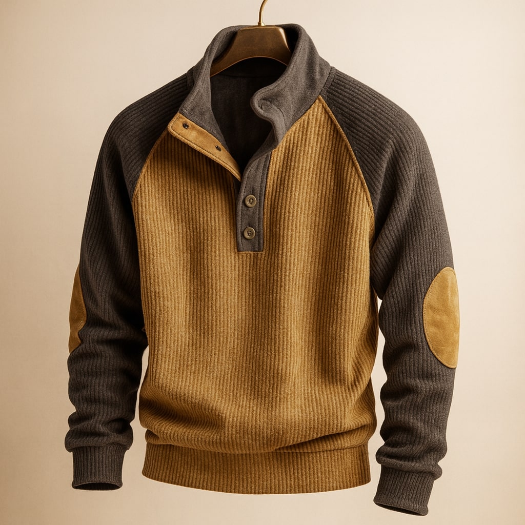 VALENTINI™ | Maglione Henley a trecce