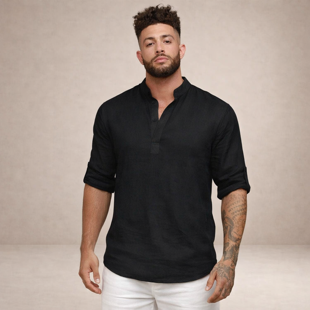 VALENTINI™ | Camicia con colletto alto