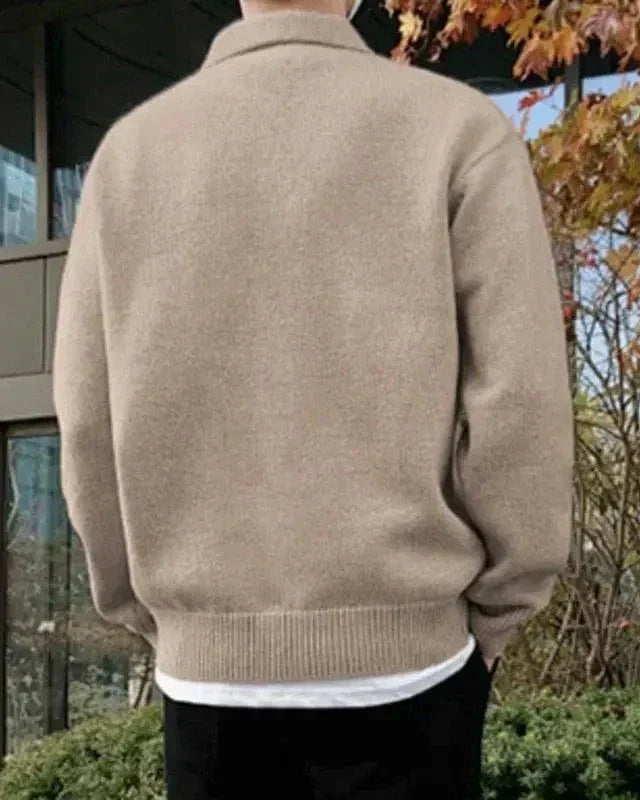 VALENTINI™ | Mezza zip in lana con bottoni