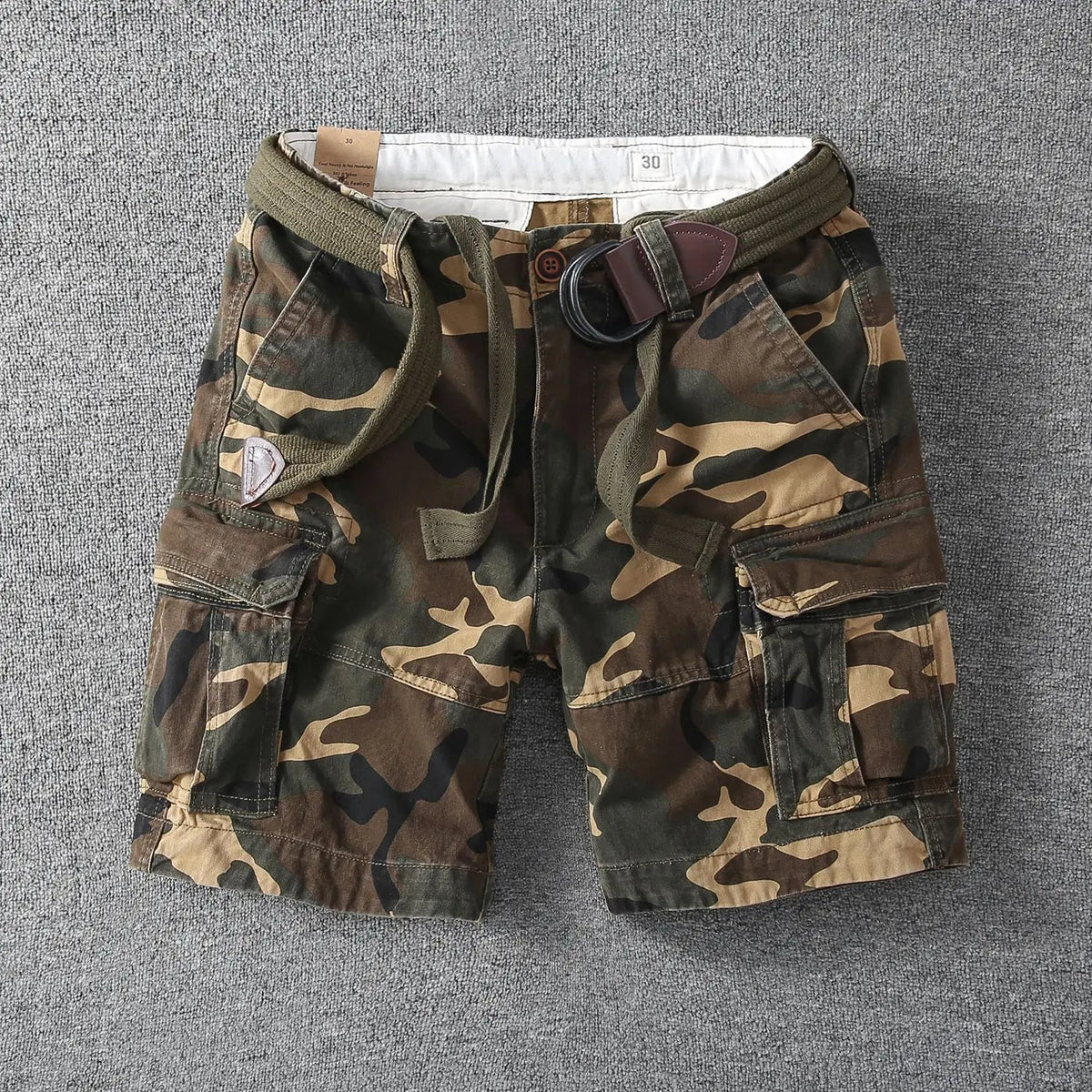 VALENTINI™ | Pantaloncini cargo in cotone da uomo con cintura