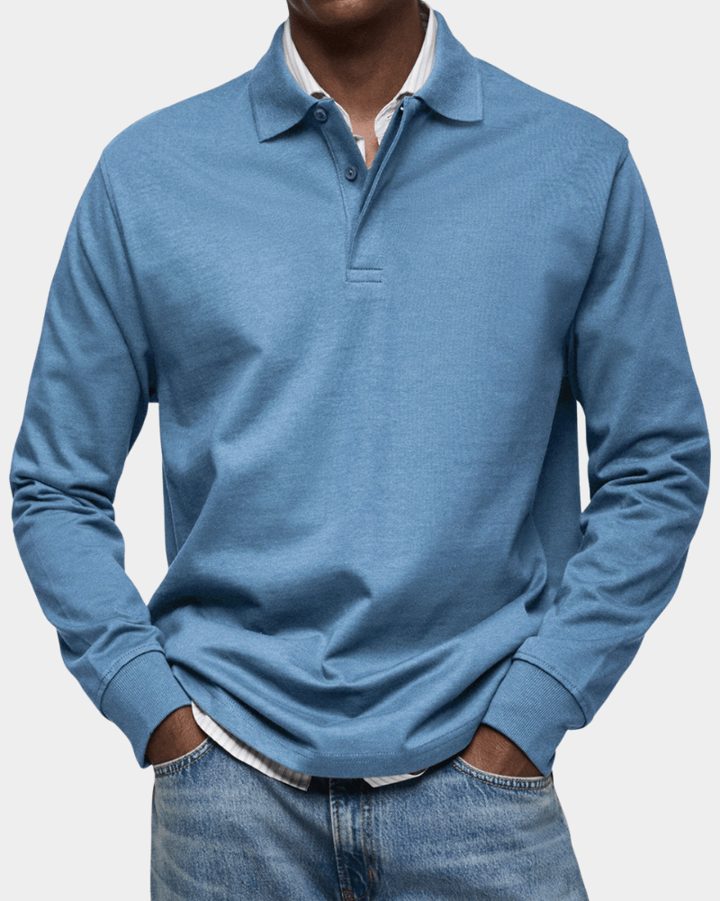 VALENTINI™ | Polo in cotone a maniche lunghe