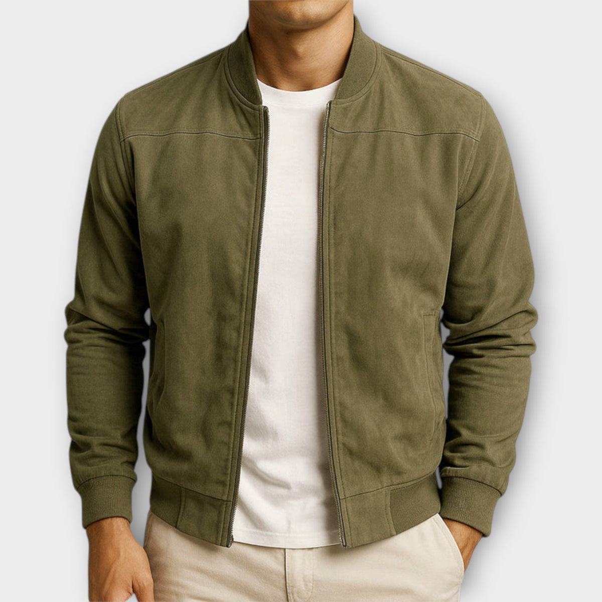 VALENTINI™ | Giacca bomber in camoscio