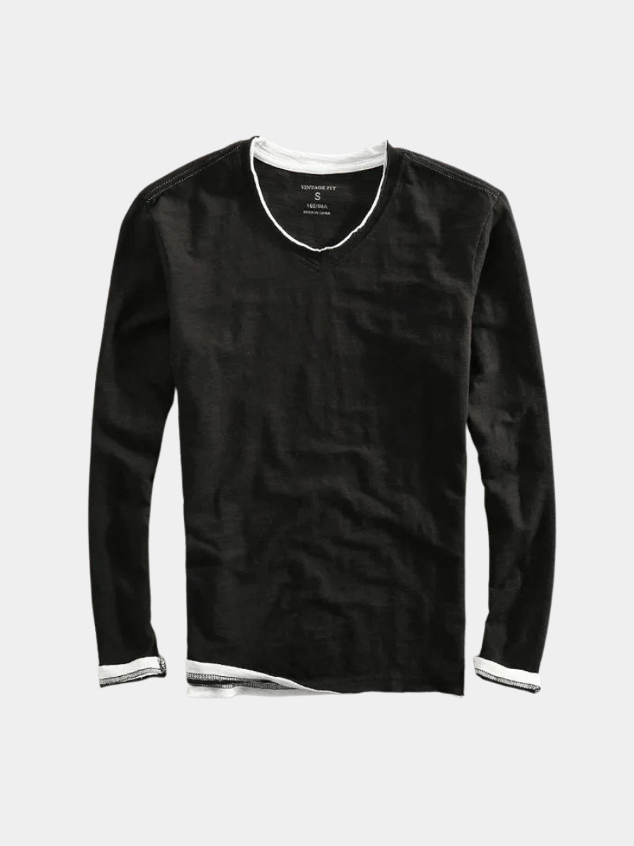 VALENTINI™ | Maglietta in cotone a maniche lunghe