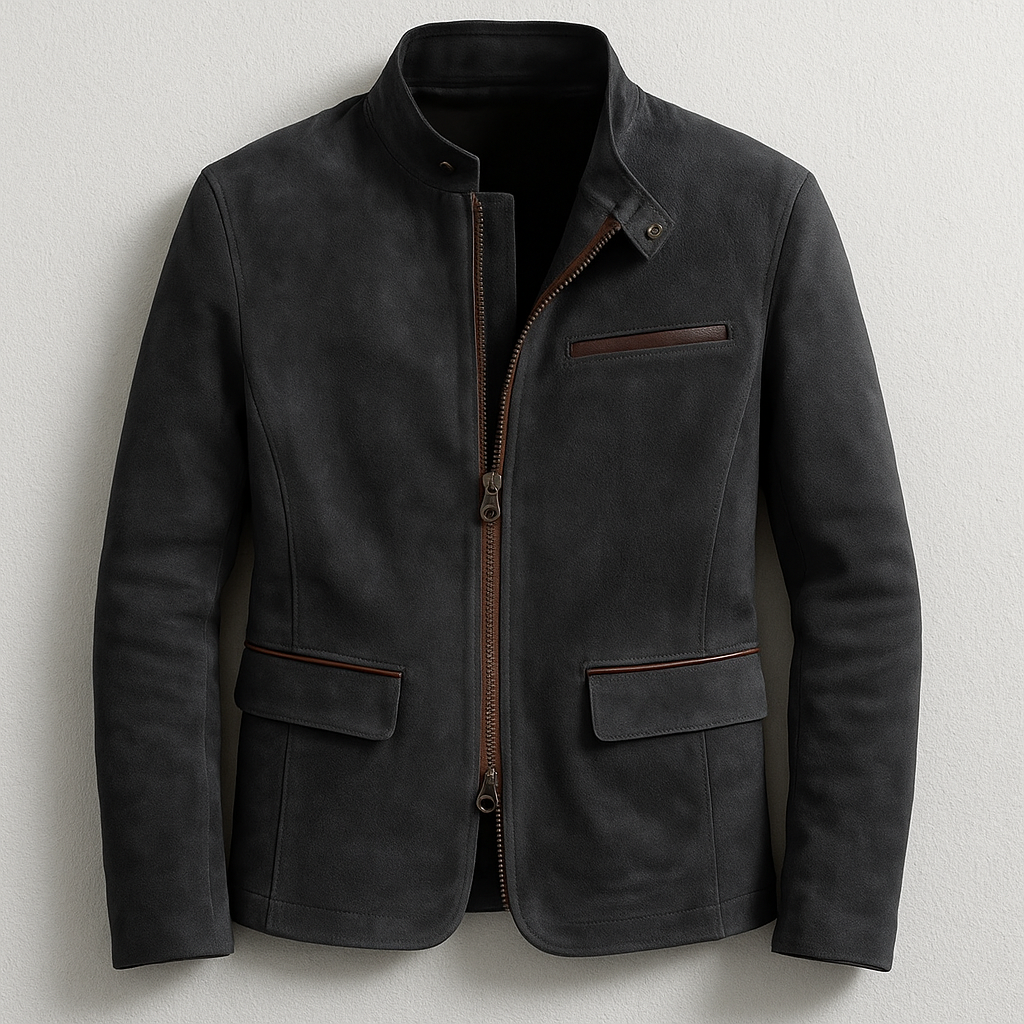 VALENTINI™ | Giacca da uomo in camoscio con zip