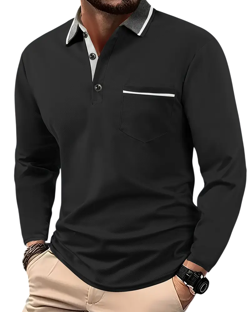 VALENTINI™ | Polo a maniche lunghe classico