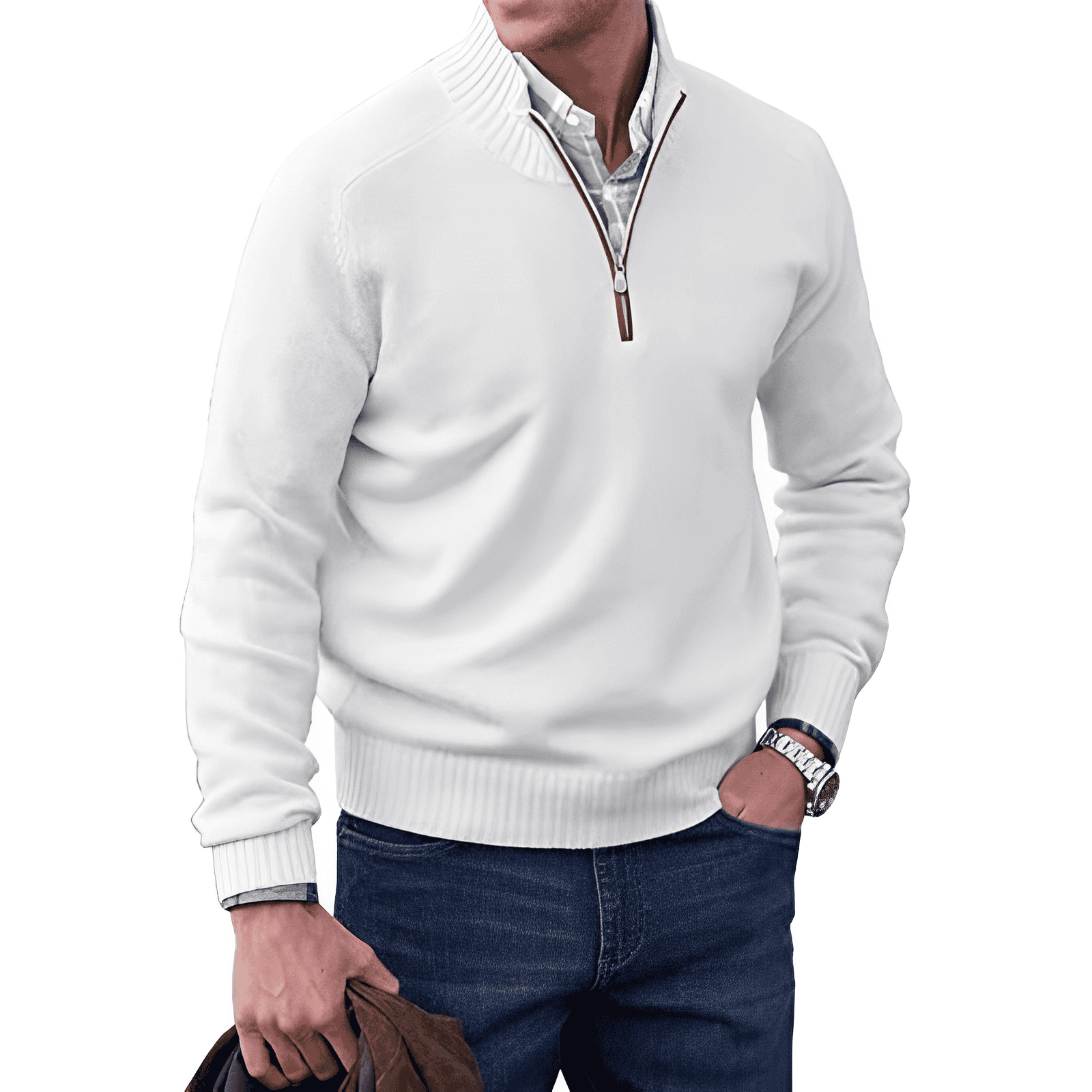 VALENTINI™ | Maglione a collo alto con cerniera
