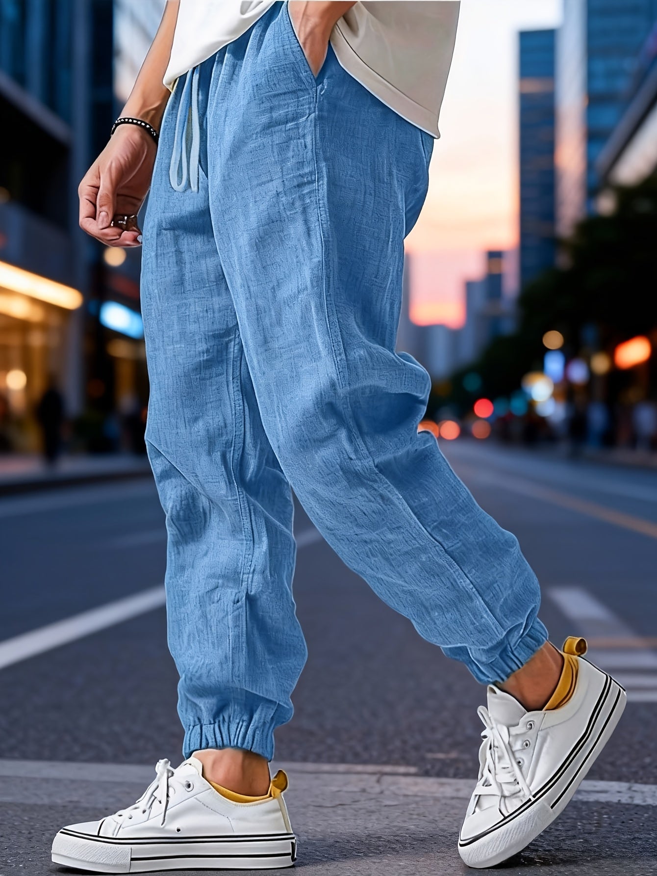 VALENTINI™ | Pantaloni dalla vestibilità ampia in tessuto intrecciato