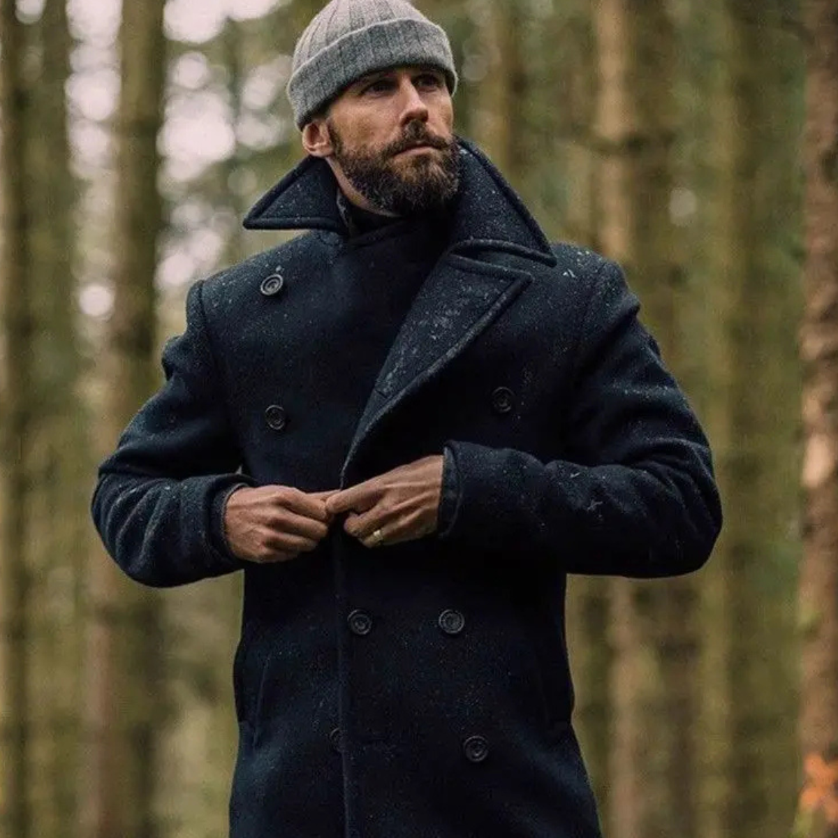 VALENTINI™ | Cappotto in lana modello pea coat