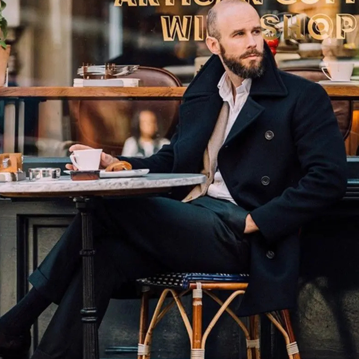VALENTINI™ | Cappotto in lana modello pea coat