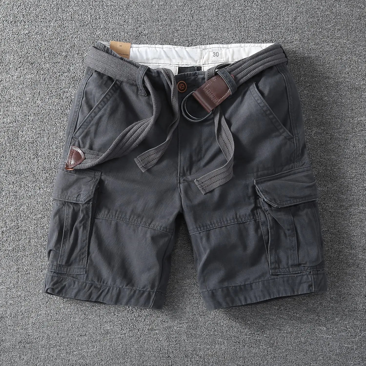 VALENTINI™ | Pantaloncini cargo in cotone da uomo con cintura