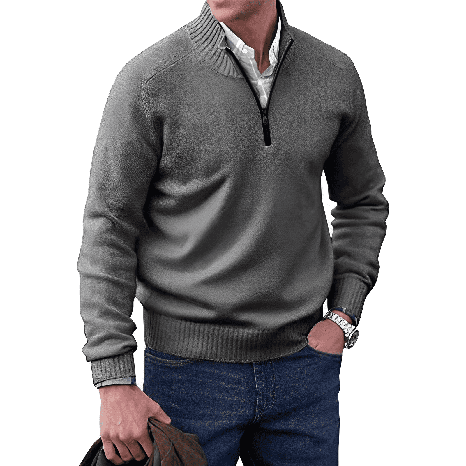 VALENTINI™ | Maglione a collo alto con cerniera