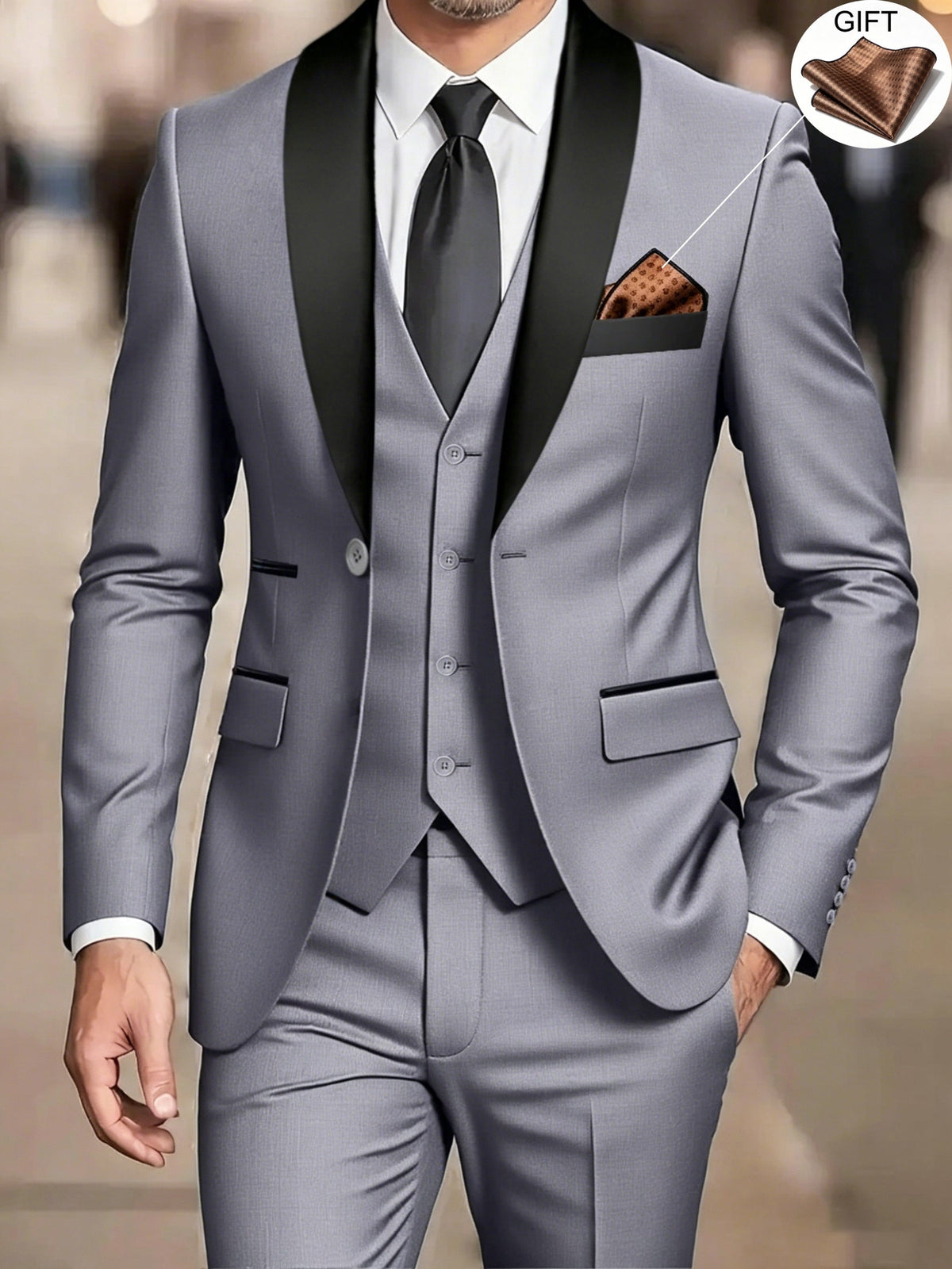 VALENTINI™ | Completo da uomo con reversa a scialle