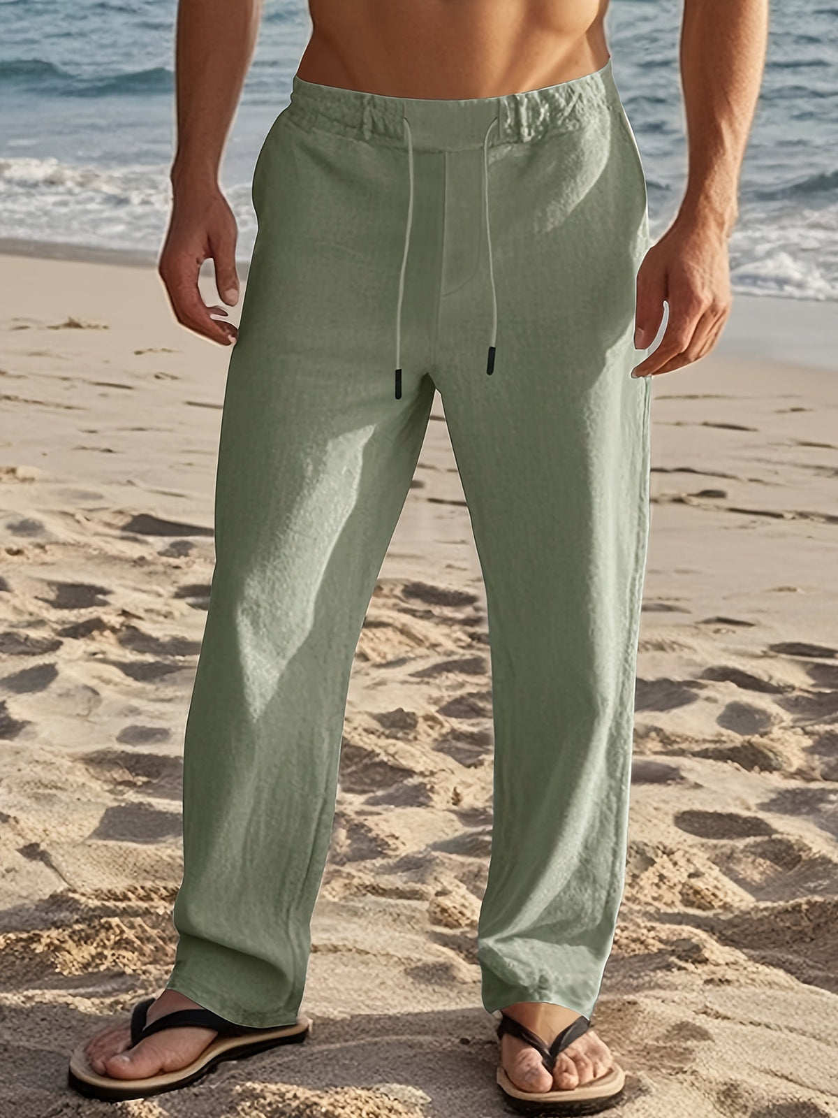 VALENTINI™ | Pantaloni in lino da uomo a vestibilità ampia