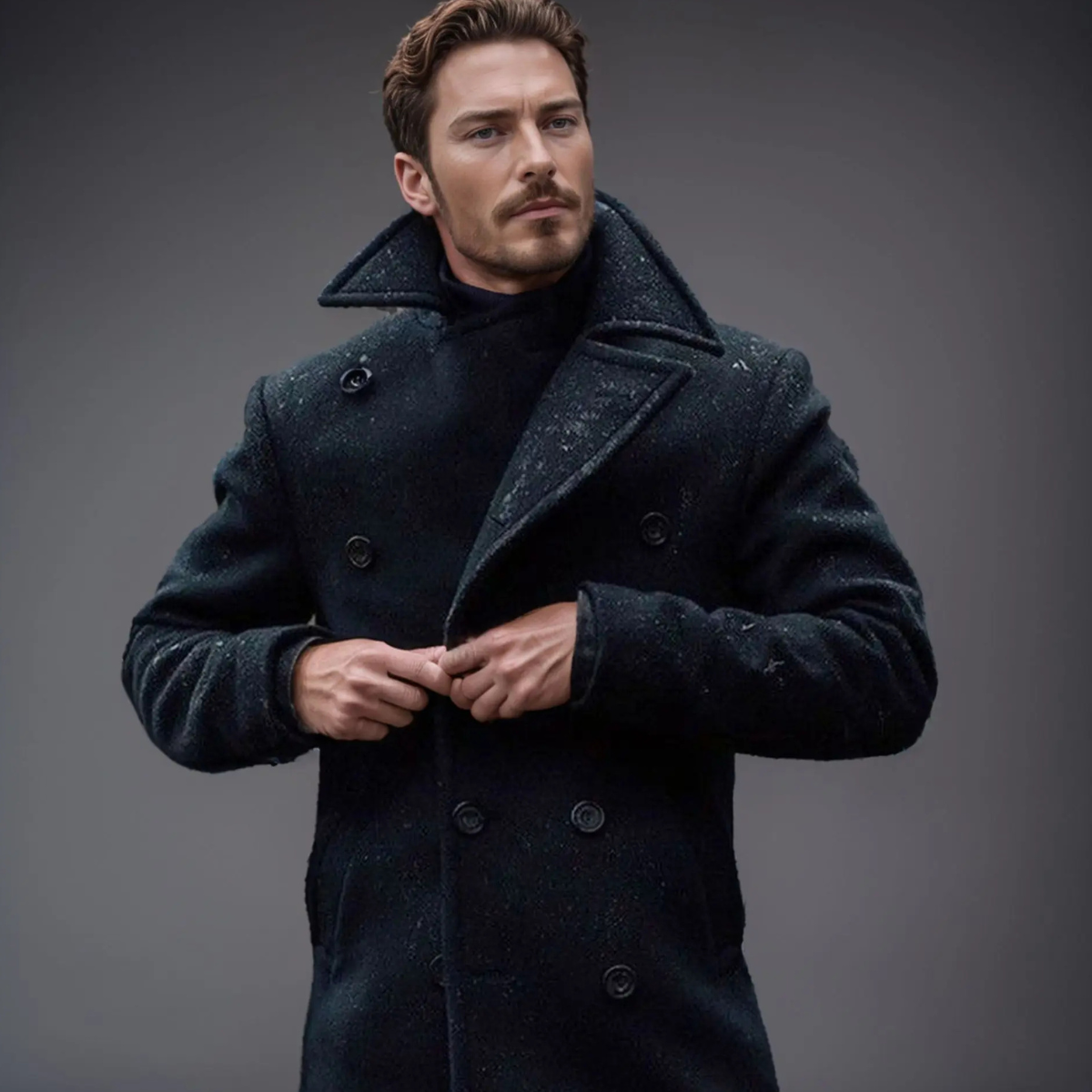 VALENTINI™ | Cappotto in lana modello pea coat
