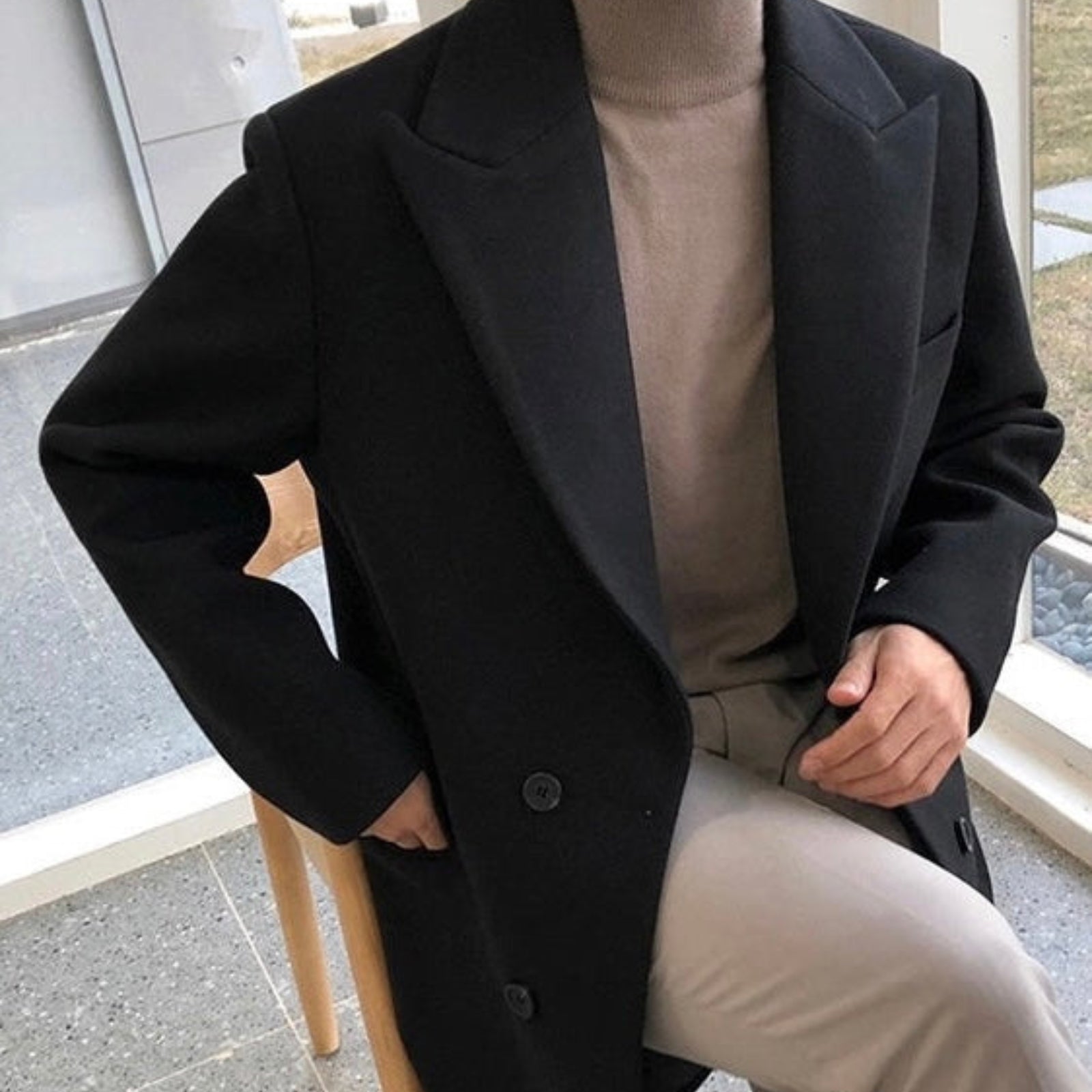 VALENTINI™ | Cappotto in lana doppiopetto