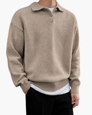 VALENTINI™ | Mezza zip in lana con bottoni