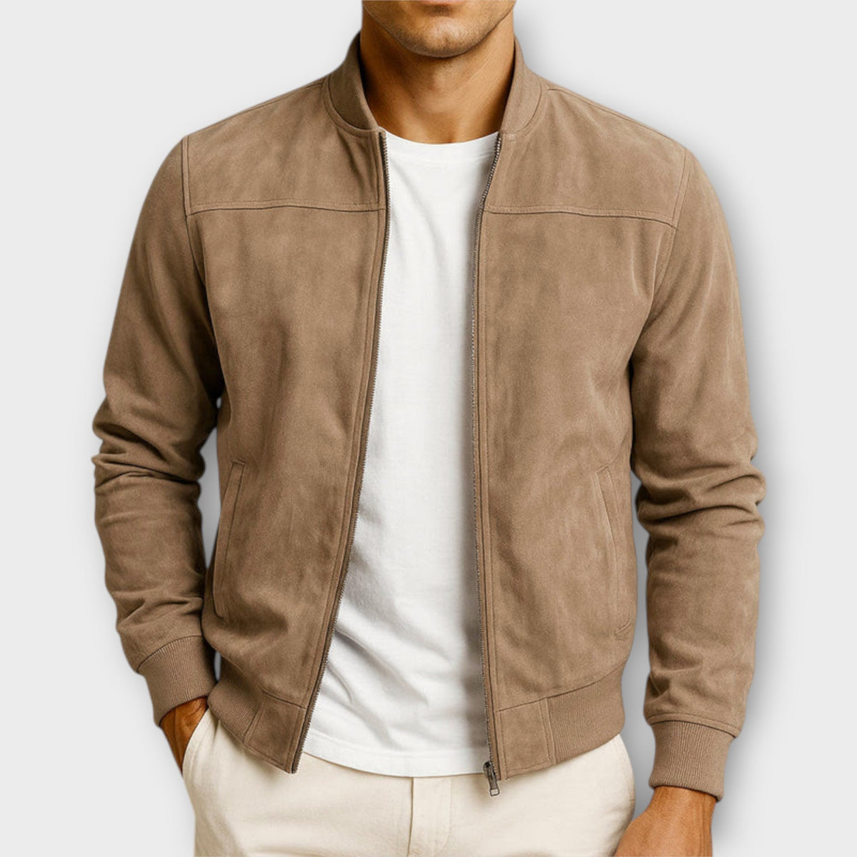 VALENTINI™ | Giacca bomber in camoscio