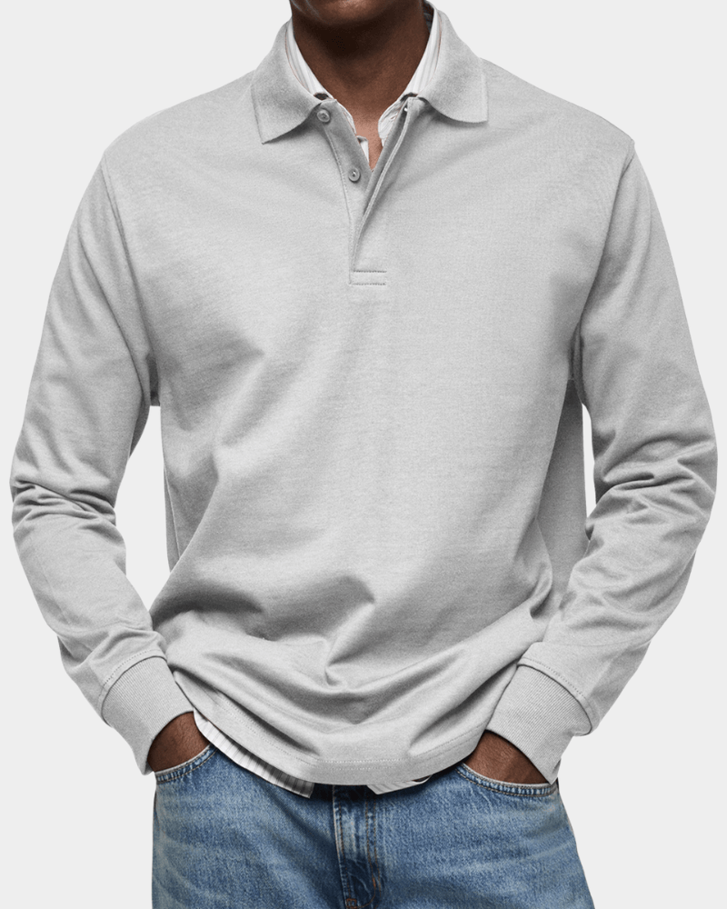 VALENTINI™ | Polo in cotone a maniche lunghe