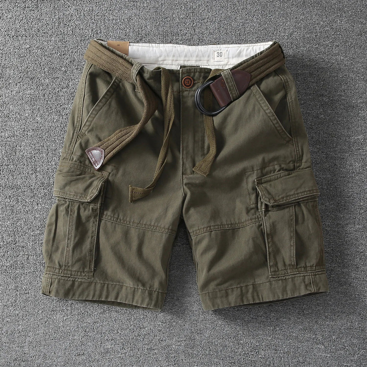VALENTINI™ | Pantaloncini cargo in cotone da uomo con cintura