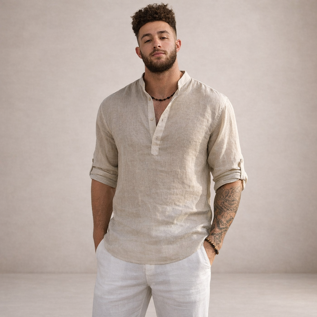 VALENTINI™ | Camicia con colletto alto