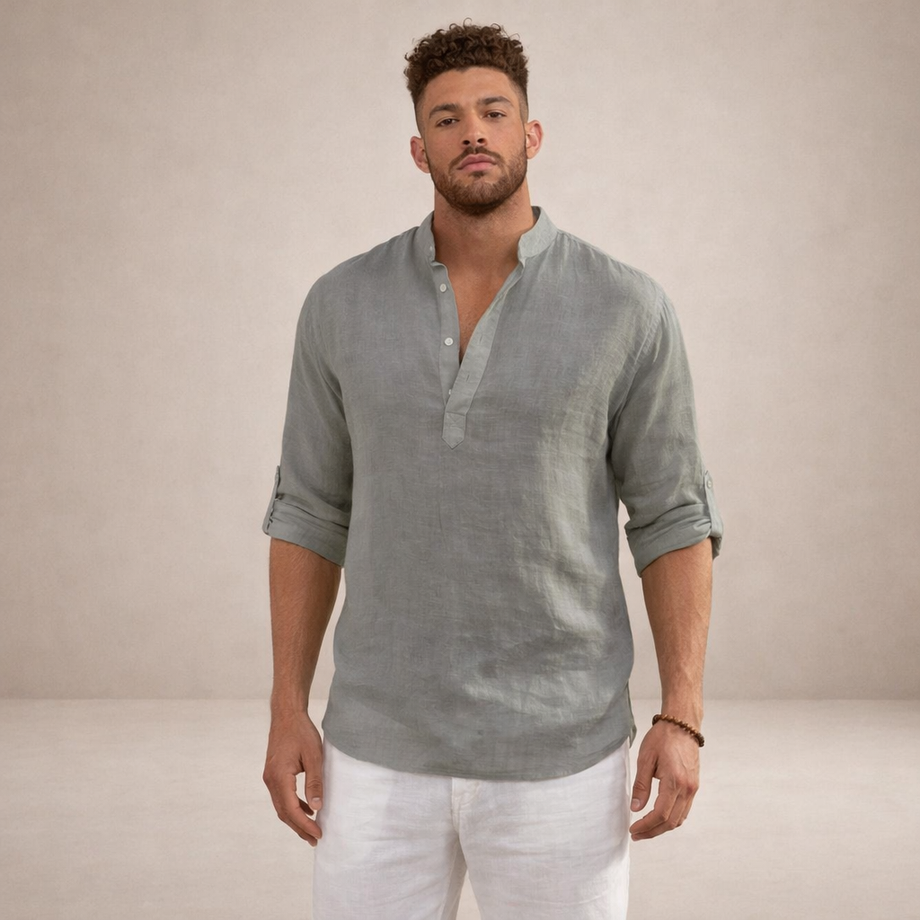 VALENTINI™ | Camicia con colletto alto