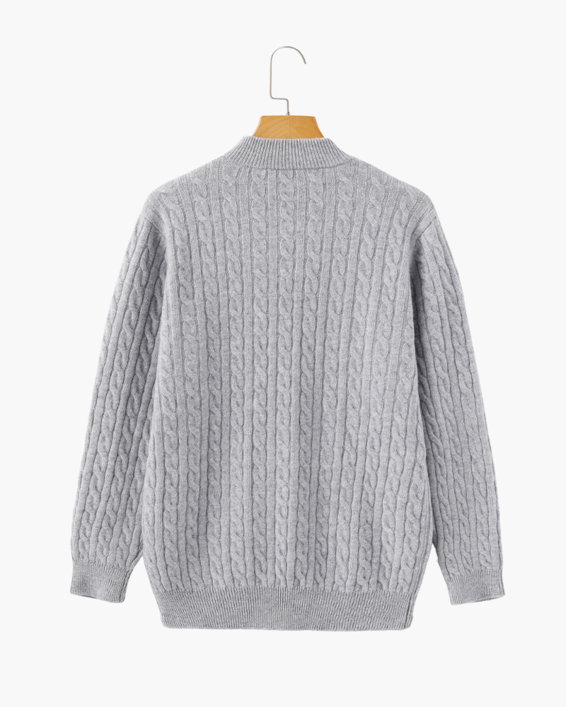 VALENTINI™ | CARDIGAN CON ZIP A METÀ