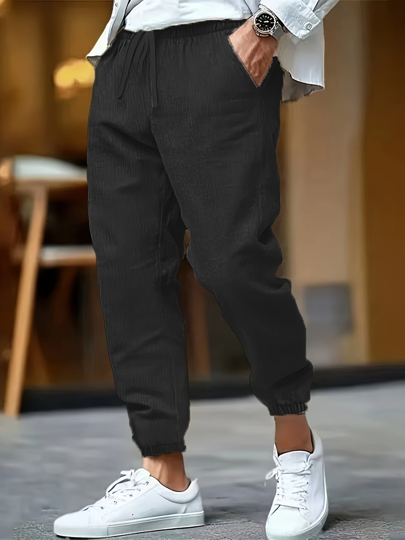 VALENTINI™ | Pantaloni da uomo in lino a vita alta