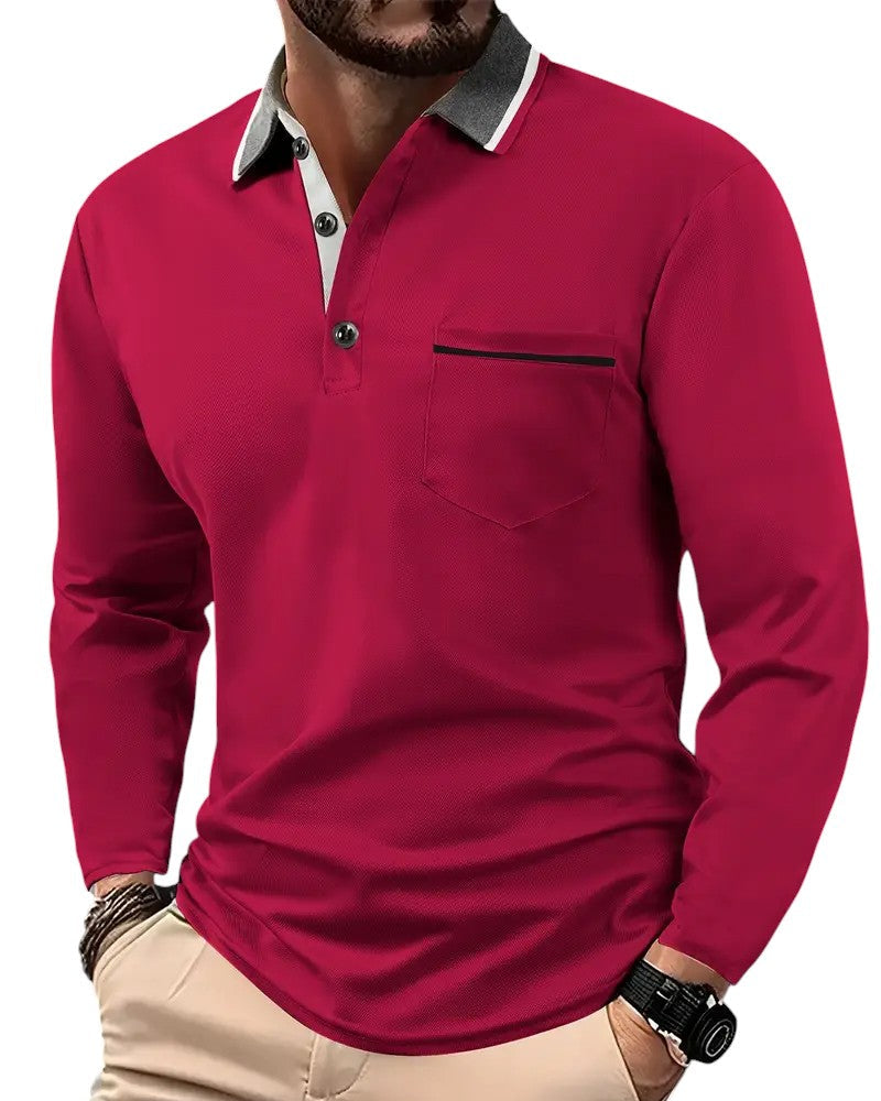 VALENTINI™ | Polo a maniche lunghe classico